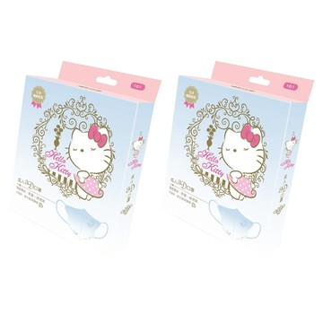 Hello Kitty 凱蒂貓 3D鋼印成人醫療口罩  藍色  10片  2盒