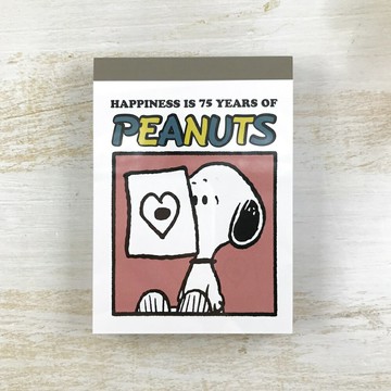 日本製 Peanuts 史努比 snoopy 75th 周年紀念款 迷你便條紙(粉色)-日本直送，現貨在台｜小鶴日貨