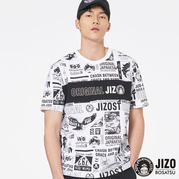 【㊙結帳2件再88折】滿版剪接短TEE(白) - BLUE WAY 地藏小王