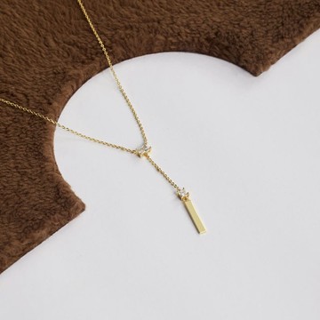 獨立靈魂單鑽 Y 型項鍊