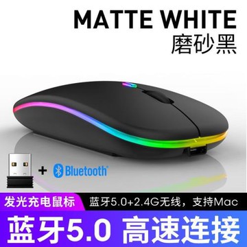 X1薄款藍牙5.0雙模充電2.4G無線鼠標手機電腦鼠標平板靜音工廠