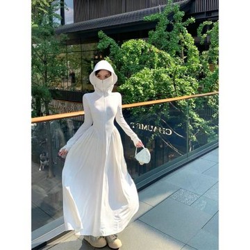 (免運)夏季防曬衣女2026新款海邊輕薄透氣防紫外線中長款防曬服修身外套