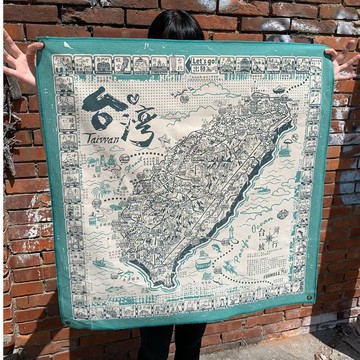 環島旅行布地圖 厚磅帆布 打孔金屬扣 可懸掛 裝飾 送禮 台灣旅行 木子創意 TR台灣鐵道