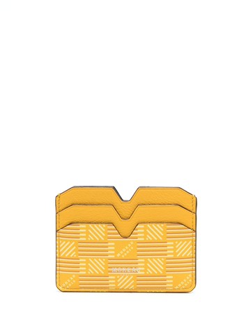Moreau - monogram leather cardholder - women - Calf Leather - One Size - Yellow