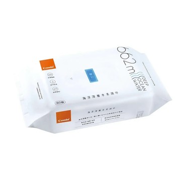 [福利商品]7-10_combi-康貝-海洋深層水柔濕巾80抽-厚-1入