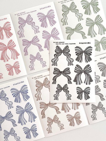 緞帶蝴蝶結貼紙