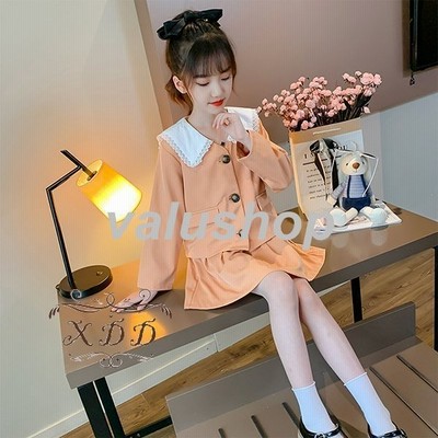 子供服 セットアップ キッズ 女の子 長袖 春秋 上下セット シャツ ブラウス ミニスカート 無地 韓国子供服 ジュニア おしゃれ 可愛い カジュアル 通学着 新品 通販 Lineポイント最大get Lineショッピング