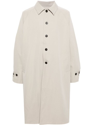 The Frankie Shop - Emil single-breasted trench coat - men - Polyester/Acrylic/Cotton/Wool - XS/S - Neutrals