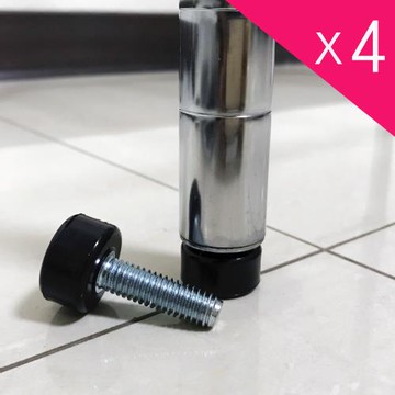 【TOP QUEEN】鐵力士架專用配件-層架下方螺絲調整腳4入(鐵架 收納架 置物架 電器架 床邊櫃 鞋架)