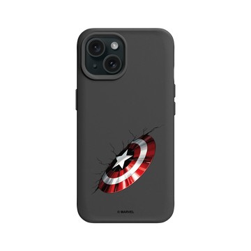 iPhone 15 SolidX 黑 - 迪士尼-漫威 Marvel - 美國隊長的盾牌