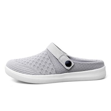 老人包頭拖鞋防滑室外半拖無后跟涼拖海南旅游沙灘鞋奶奶外穿涼鞋