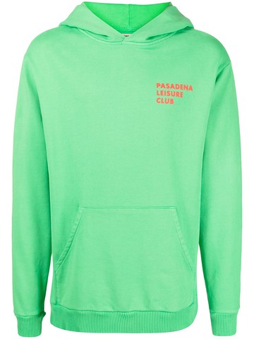 Pasadena Leisure Club - logo-print pullover hoodie - men - Cotton - S - Green