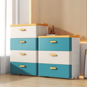 加厚多層抽屜式收納櫃塑料家用零食櫃客廳玩具櫃儲物櫃臥室床頭櫃