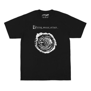 Flying Saucer Attack 實驗后搖樂隊純棉短袖日常休閑圓領水洗T恤