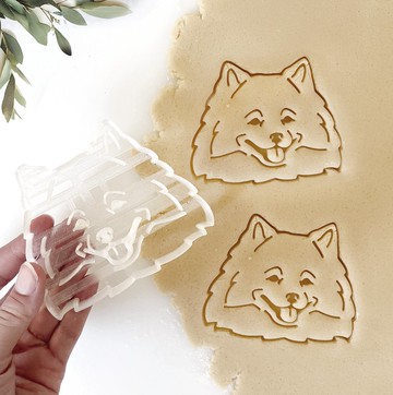 美系絲毛狗餅乾壓模