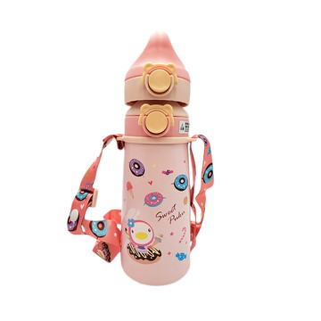 PUKU 藍色企鵝 Dreamer不鏽鋼吸管保溫水壺 附直飲蓋 500ml 316不鏽鋼材質 附一字型吸管  幸福粉  1個