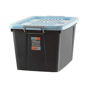 百富 滑輪整理箱 收納箱 85L 藍 BF-851