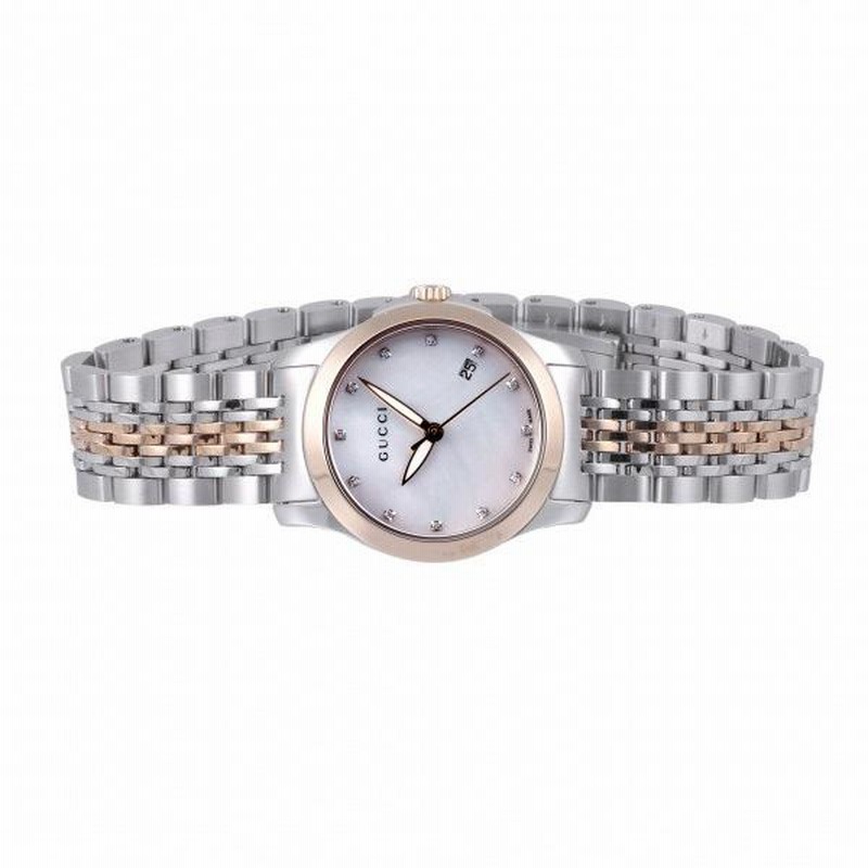 グッチ GUCCI YA126514 ホワイト文字盤 新品 腕時計 レディース | LINE 