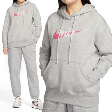 Nike As W Nsw Phnx Flc Os Logo Hdy 女款 灰色 帽T 連帽 長袖 IM9644-043