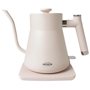 aiwa 愛華 電茶壼 日式職人精準溫控 鵝頸壺嘴 360°分離式底座 額定容量0.8公升 型號 AA-K21G