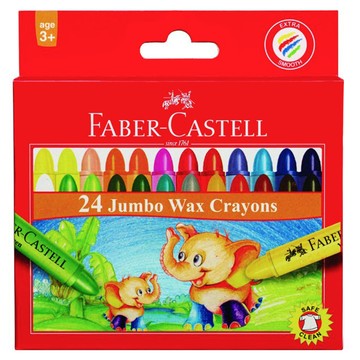 FABER-CASTELL 輝柏 大象粗芯蠟筆  24色  1盒