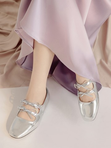 氣質雙蝴蝶結芭蕾舞鞋