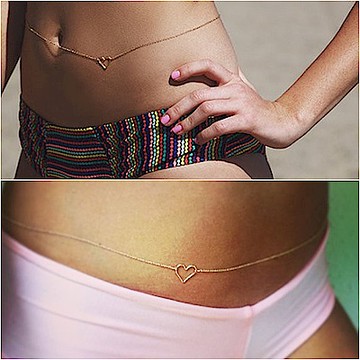 梨花HaNA 歐美夏日性感海灘愛心腰鍊