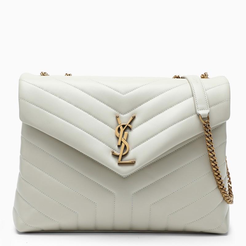 Cream white/gold medium Loulou bag