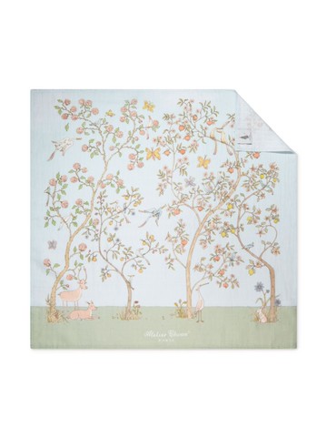 Atelier Choux - graphic-print organic-cotton carré - kids - Organic Cotton - One Size - Blue