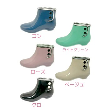 日本製【森川Maruryu】(紫盒)抗菌速乾材質 時尚雨鞋 雨靴 - 黑色-LL