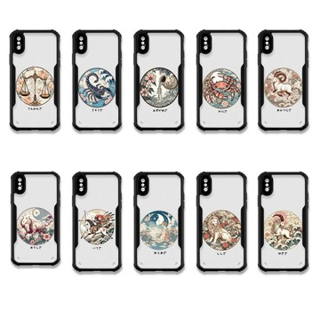 iPhone Xs 殼 TRON iPhone X/XS 日系浮世繪星座 四角防摔 機甲殼 軟硬殼 手機殼