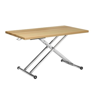 MUNA家居 奧勒岡美檜升降茶几桌 120X60X27.5-72cm