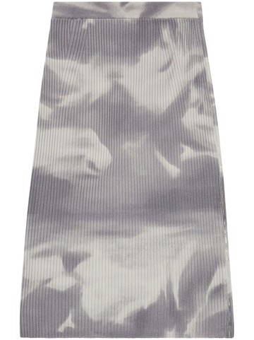 Diesel - M-Betty ribbed wool midi skirt - women - Wool - M - Grey
