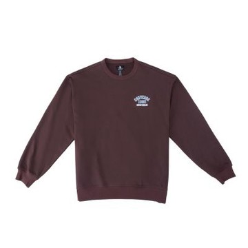 CONVERSE RETRO CREW FLEECE TOP TOTALLY FUDGED 男女 長袖上衣 UCJ439-J9T