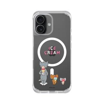 iPhone 17 ClearX (MagSafe 兼容) 晶透白 - 湯姆貓與傑利鼠 Tom and Jerry - Ice Cream