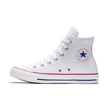 CONVERSE CT All Star HI 男女 休閒鞋 荔枝皮革款 高筒 基本款 白色-132169C