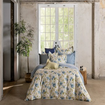 ROXETTE 長纖細棉印花雙人全套床組#458綠幕盎然