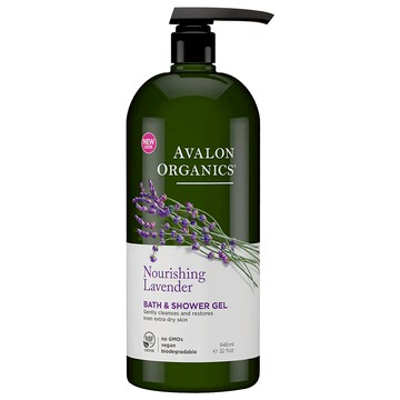 AVALON ORGANICS 精油滋潤沐浴露 薰衣草 有機蘆薈汁基底  946ml  1瓶
