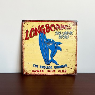 隱物 美國夏威夷衝浪鯊魚裝飾鐵板