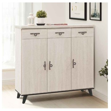 AS DESIGN 雅司家具-艾妮兒鋼刷白4尺鞋櫃-121*41*118cm