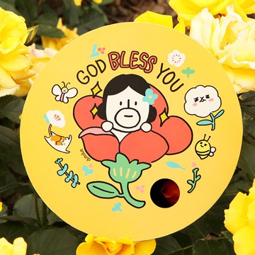 哈囉登登 圓形手扇 02.Flower