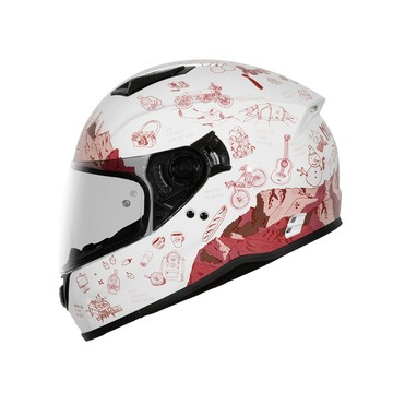 【SOL Helmets】SF-7全罩式安全帽 (探險者_白/紅) ｜SOL安全帽官方商城｜輕量化｜排齒釦｜可拆內襯
