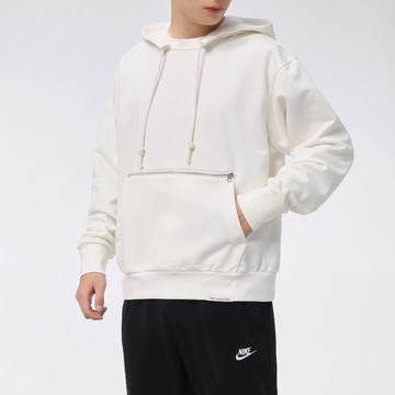 S.G NIKE STANDARD ISSUE CV0865-133 帽T 小勾 刺繡 拉鍊 運動 休閒 米白色 男款