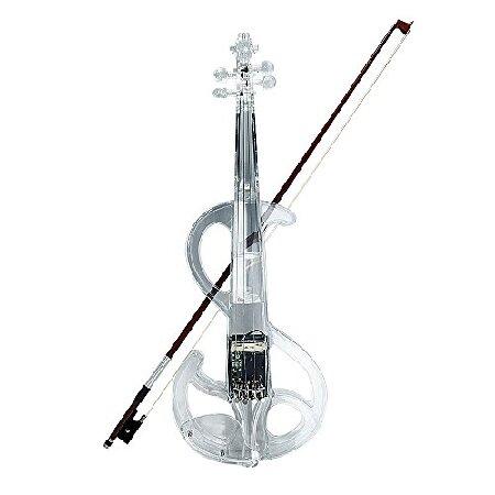 Clear Electric Violin Plastic Classic Violin with Ebony Violin Code