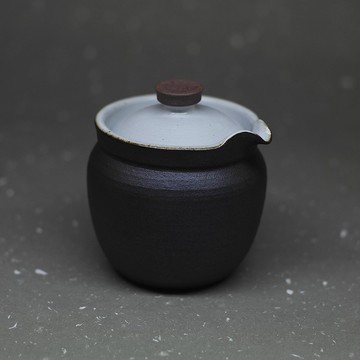 禪風 玄寂雙色 雙層防燙 簡約泡茶器 手作陶藝 茶道具