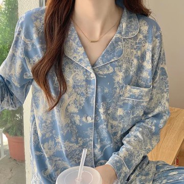 高級感睡衣女夏天純棉2022年新款長袖春秋冬季薄款學生家居服套裝