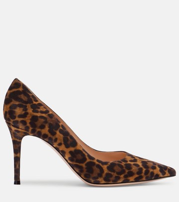 Gianvito Rossi Gianvito 85 leopard-print suede pumps