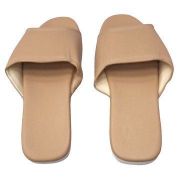 沐慕家居 麂皮絨室內皮拖鞋  39~40  杏色  1雙