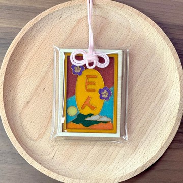 獅子山下港式木御守 - E人守護 - 全手工景泰藍製作