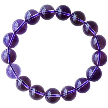 天然紫水晶手鏈女全凈體級烏拉圭紫晶手串紫色水晶手串飾品送禮物